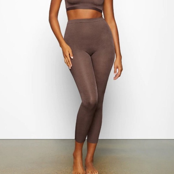 Skims Sheer Sculpt Low Back Legging Size XS Brown Cocoa - Picture 1 of 9